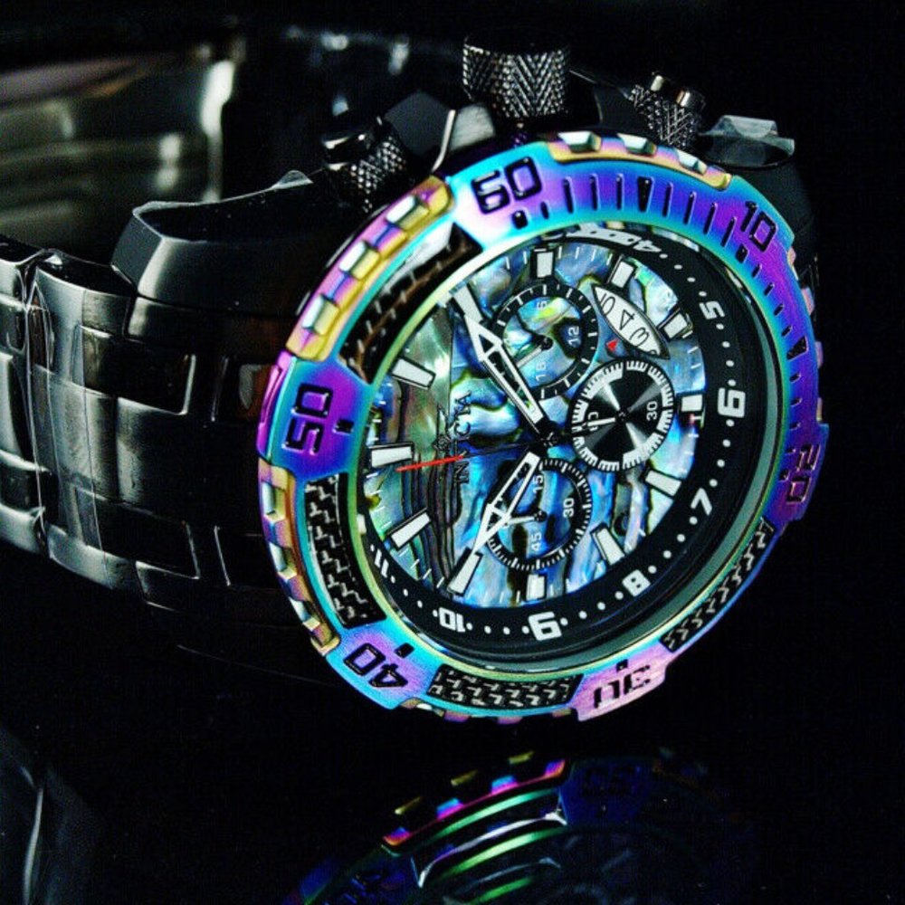 SALE! IRIDESCENT PRO DIVER 52MM!! MUST SEE! NIB!! - Picture 6 of 7